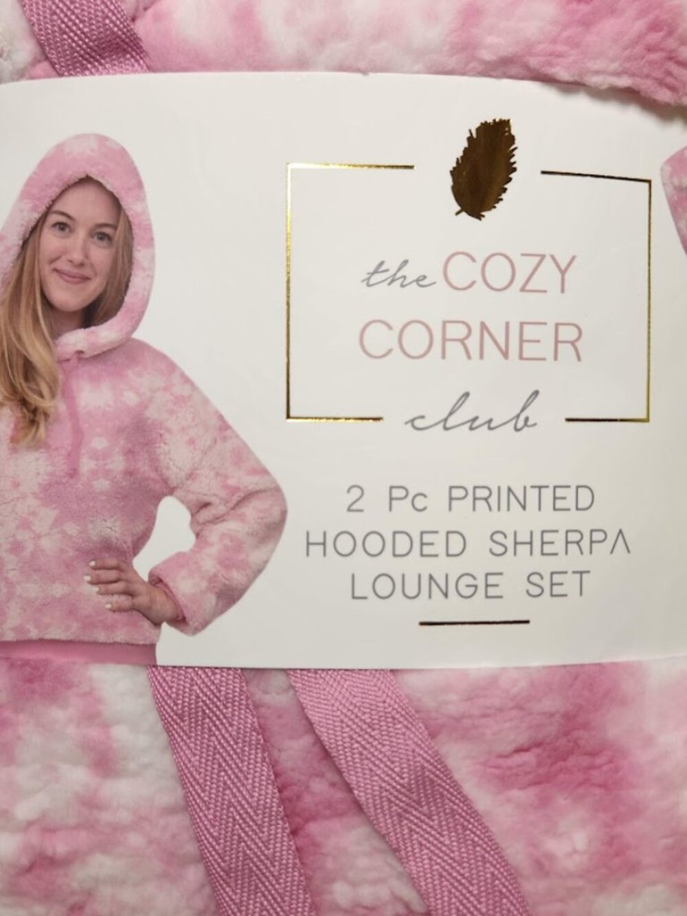 NEW Women's Pajama Gift Set PJs pajamas 2 Piece Hoodie hooded top Pants Pink Top - Picture 3 of 6